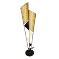 Majestic Lamp Co. Mid-Century Modern Two-Tier Parchment Floor Lamp