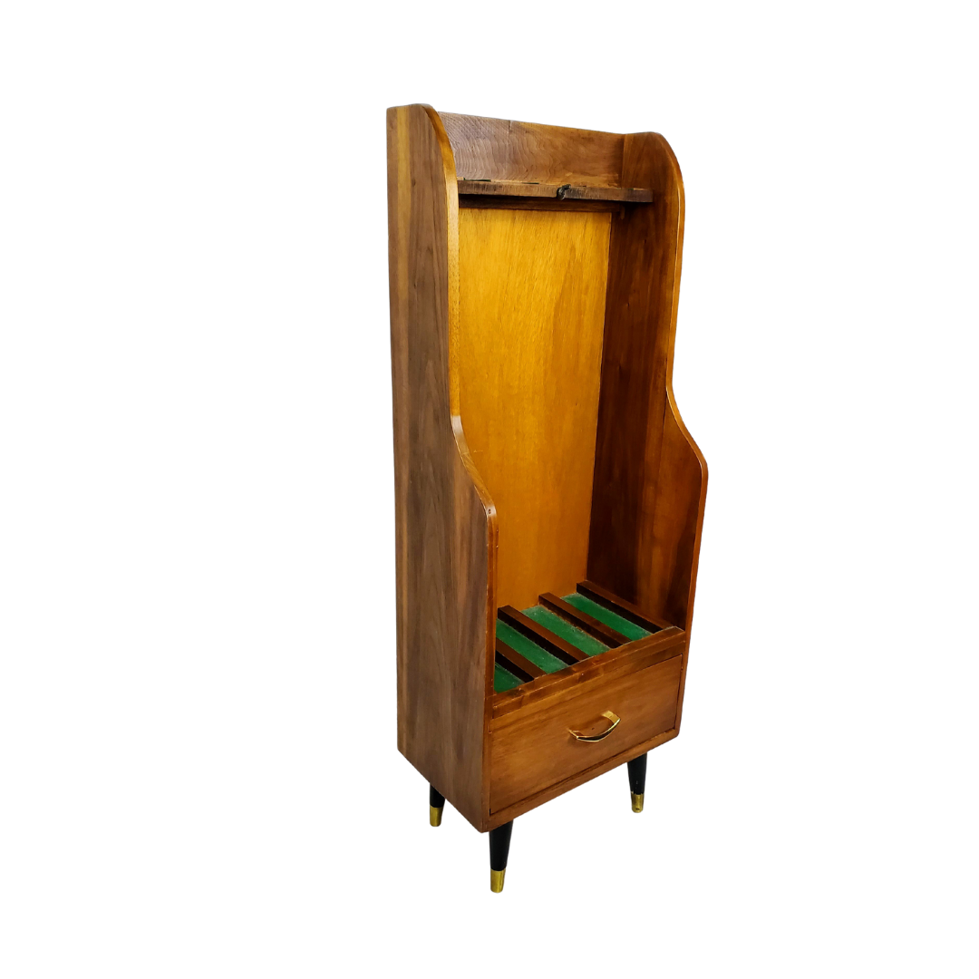 Mid-Century Italian Gun Cabinet with Brass Hardware, c. 1960