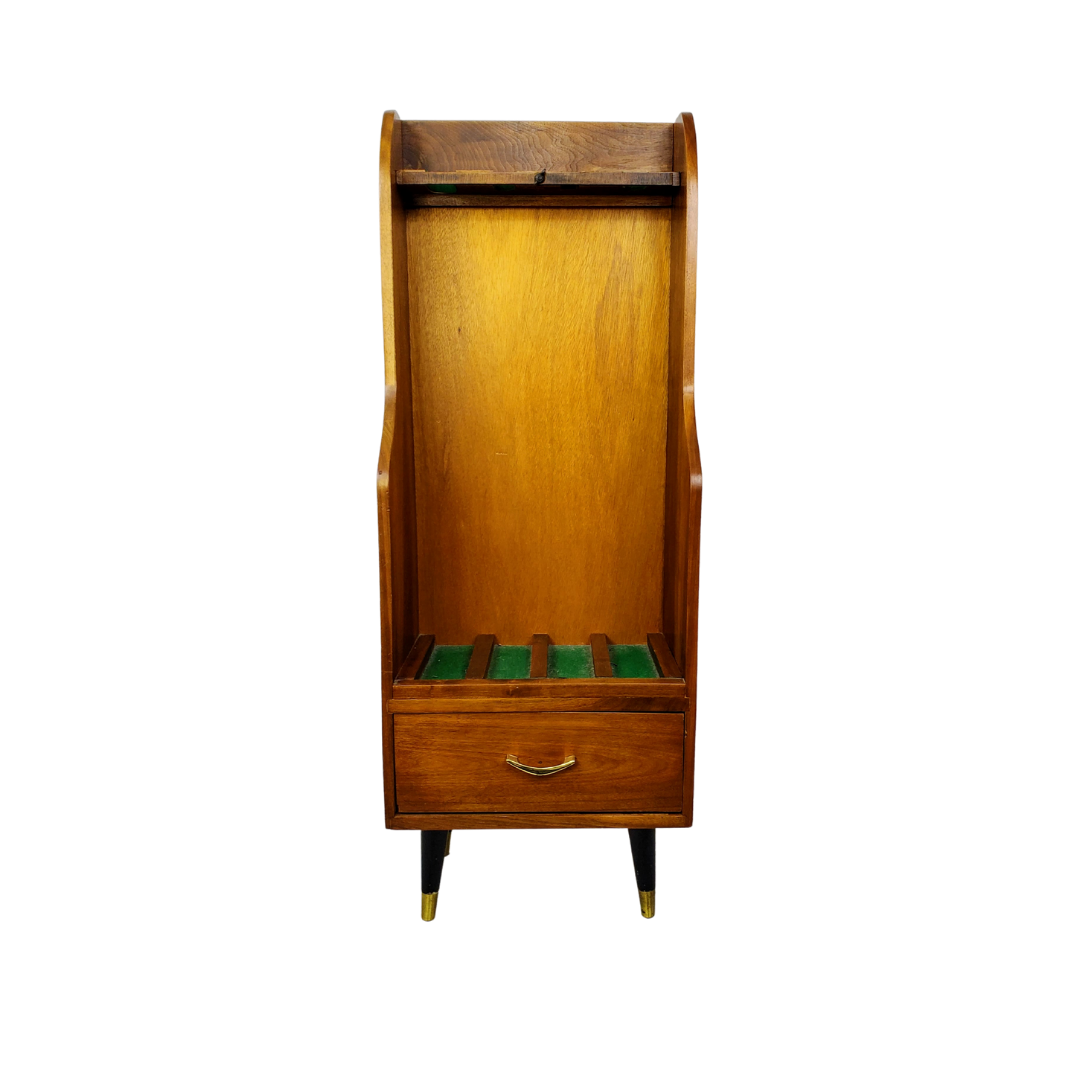 Mid-Century Italian Gun Cabinet with Brass Hardware, c. 1960