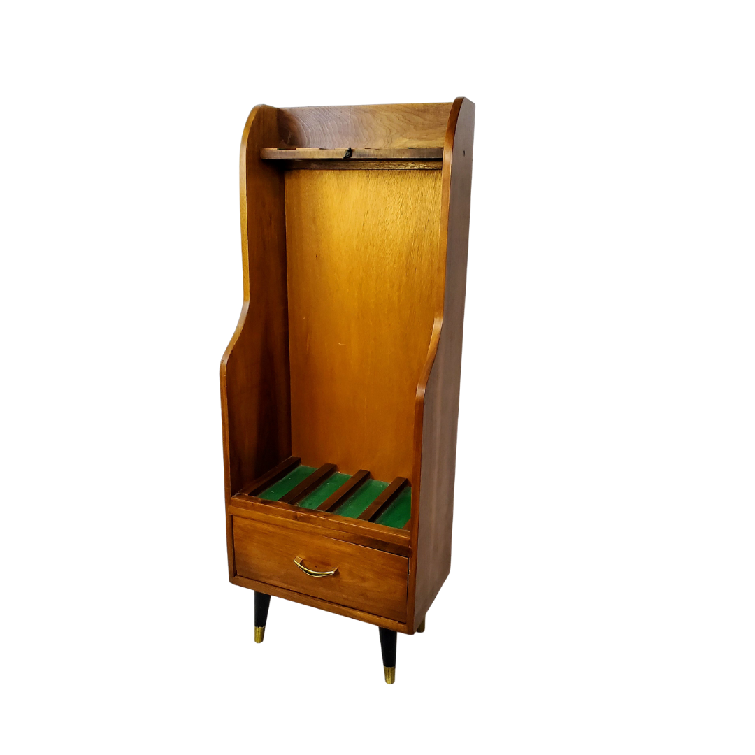 Mid-Century Italian Gun Cabinet with Brass Hardware, c. 1960