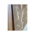 Mid-Century Walnut Wall Mirror with Gilt Wheat Sheaf Inlay, c. 1955–1965