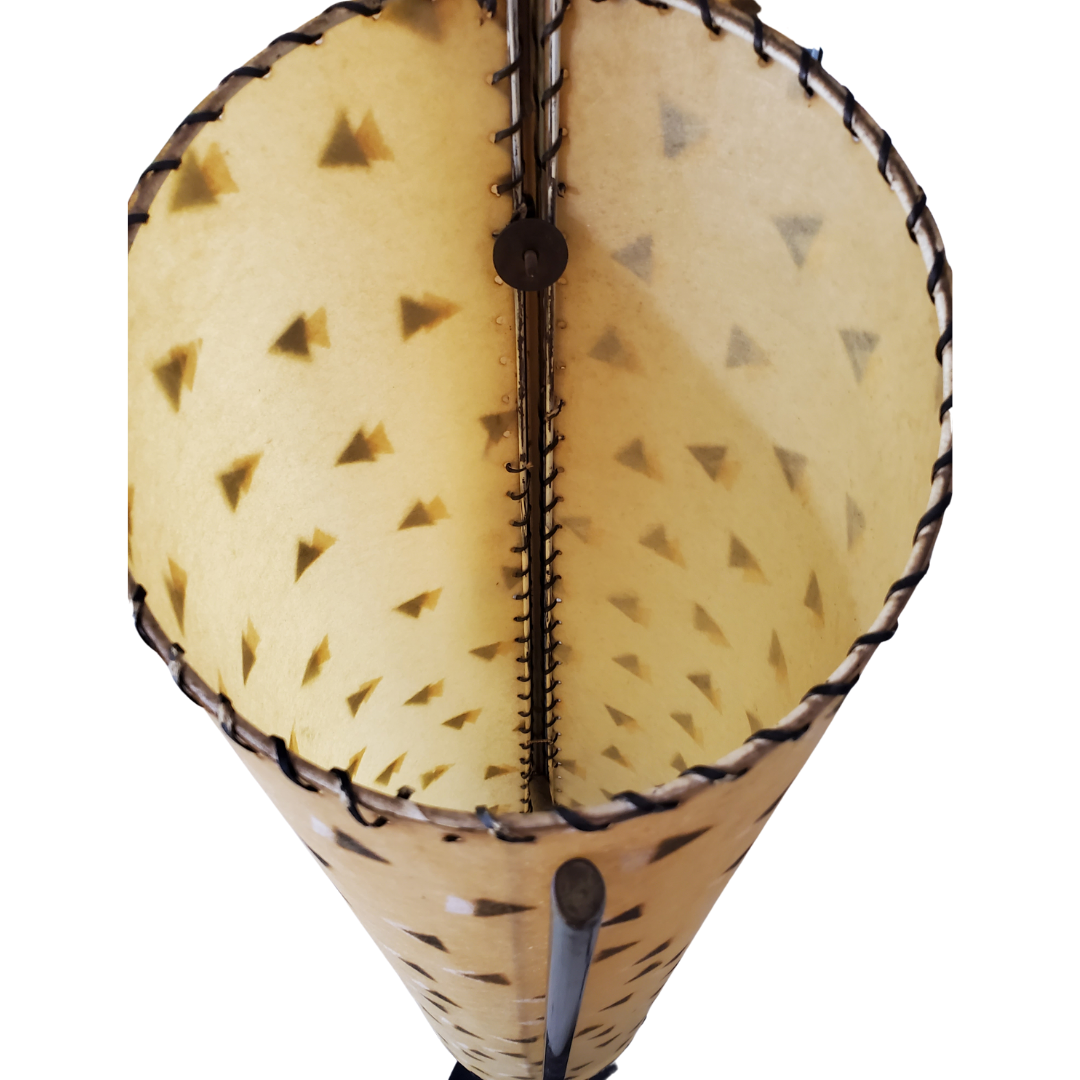 Majestic Lamp Co. Mid-Century Modern Two-Tier Parchment Floor Lamp